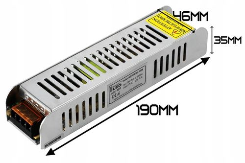 Zasilacz 12V do taśma LED 8,5A 100W slim montażowy modułowy przemysłowy na Arena.pl