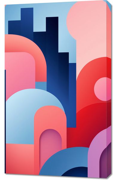 Obraz 60x100cm Miasto Kolorów zdjęcie 1