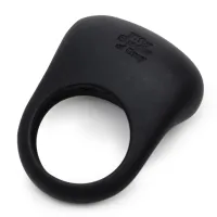 fifty shades of grey sensation - silikonowy pierścień wibrujący usb, czarny