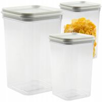 KWADRATOWY PLASTIKOWY POJEMNIK Z POKRYWKĄ NA ŻYWNOŚĆ ZAMYKANA MISKA 1,3L