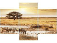90X60CM OBRAZ SAFARI TRZY OBRAZY