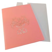 pop up kartka z życzeniami różowe lilie 3d