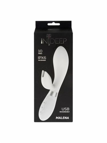 wibrator-rechargeable vibrator indeep malena white na Arena.pl