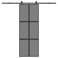 Drzwi przesuwne z zestawem okuć Szkło hartowane i aluminium
