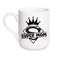 KUBEK "SUPER MOM" Wzór - Elegant Coffee 330 ml