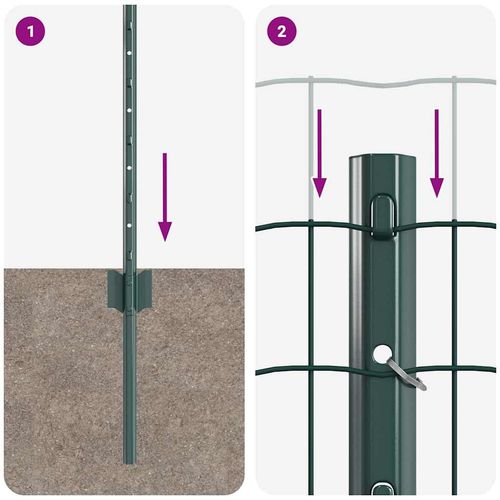 Ogrodzenie z słupkami Zielony 0.4 x 25 m Stal na Arena.pl