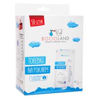 BOCIOLAND Woreczki, torebki na pokarm na mleko do mrożenia 200ml 50 sztuk