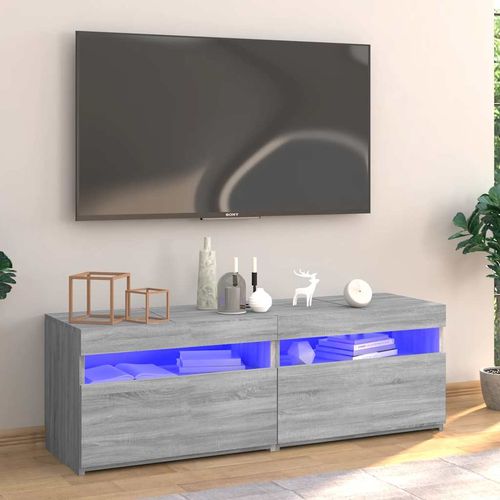 Szafka pod TV z LED, szary dąb sonoma, 120x35x40 cm na Arena.pl