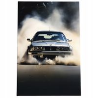 2 x Obraz 90x60 samochody bmw e46 e36 m3 m4 dym z opon sportowy czerwony wy