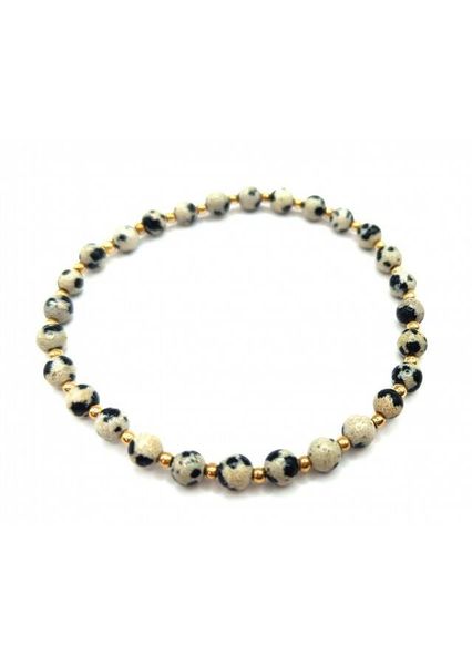 Bransoletka Jaspis dalmatyński 925 zdjęcie 1