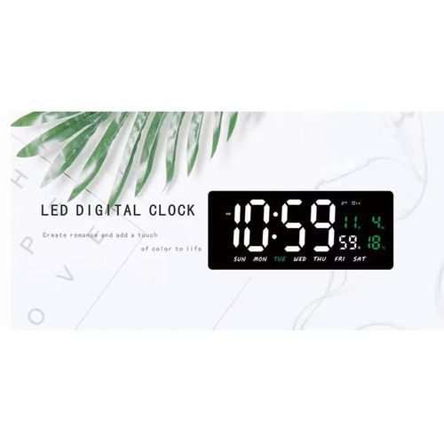 Zegar ścienny LED data czas temperatura 36x15cm funkcja alarmu na Arena.pl