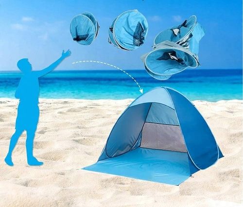 NAMIOT PLAŻOWY SAMOROZKŁADAJĄCY KEMPINGOWY WODOODPORNY OCHRONA SŁONECZNA na Arena.pl