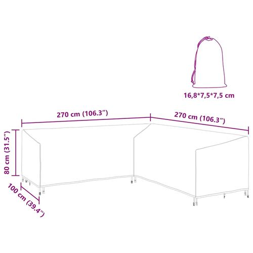 Pokrowiec na meble ogrodowe 270 x 270 x 80 cm na Arena.pl