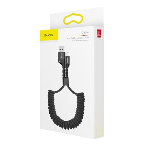 Kabel sprężynowy Lightning Baseus Spring 1m 2A (czarny) na Arena.pl