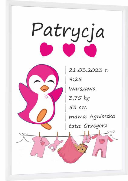 METRYCZKA DLA DZIECKA NARODZINY CHRZEST + RAMKA !SUPER PREZENT! HIT ! zdjęcie 7