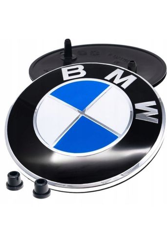 EMBLEMAT ZNACZEK LOGO BMW NA MASKĘ TYŁ PRZÓD 82MM E30E34E38E39E46E60E61X3X5 na Arena.pl