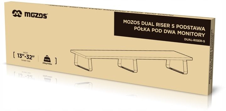 MOZOS DUAL RISER S PODSTAWA PÓŁKA POD DWA MONITORY KOMPUTER LAPTOP UCHWYT zdjęcie 13