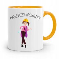 Kubek Żółty Architekta Najlepszy Architekt Prezent Z Nadrukiem Ze Zdjęciem