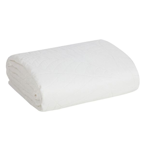 Narzuta dekoracyjna BONI-6 170x210 liście biała zdjęcie 4