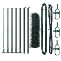 Ogrodzenie z słupkami Zielony 0.8 x 10 m Stal pokryta PCV