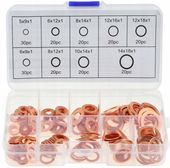 PODKŁADKI MIEDZIANE ZESTAW PODKŁADEK MIEDZIANYCH MIX M5 - M14 200 EL MIEDŹ