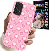ETUI DO SAMSUNG GALAXY A33 5G - SERCA KRATKA RÓŻOWA OBUDOWA CASE + SZKŁO