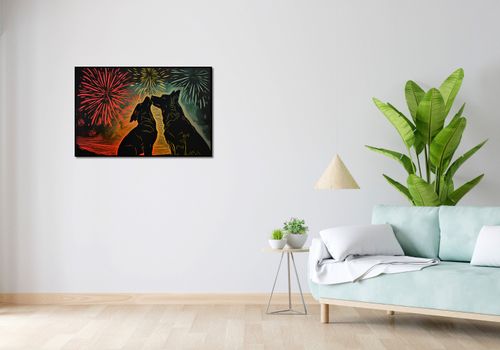 Plakat 91,5x60cm Psi Uścisk na Arena.pl