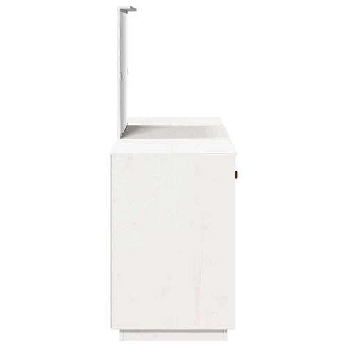 Toaletka z lustrem, biała, lite drewno sosnowe na Arena.pl