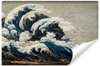 Fototapeta OCEAN Fale Japoński Styl Retro 180cm x 120cm