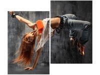 80X70CM FITNESS DUO OBRAZ