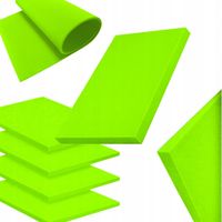 Wygłuszająca pianka mata akustyczna GŁADKA 200x100x5 cm | 2 m2 Zielony