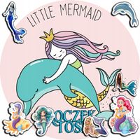 OPŁATEK NA TORT 30CM - SYRENKA SŁODKA + IMIĘ + GRATIS! 24CM 26CM