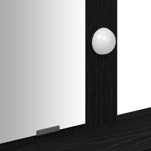 Toaletka Czarny 79 x 41 x 140 cm Materiał drewnopochodny na Arena.pl