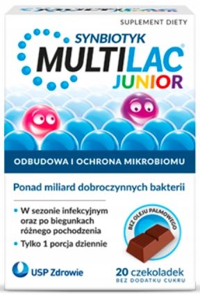 MULTILAC JUNIOR probiotyk dla dzieci czekoladki x2 zdjęcie 2