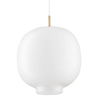 Zwisowa lampa sypialniana Boni ST-9960P/L white szklana kula nad stół biała