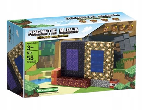 KLOCKI MAGNETYCZNE KOSTKI 3D 2x2 Budowlane Sześciany Zestaw 58 el. na Arena.pl