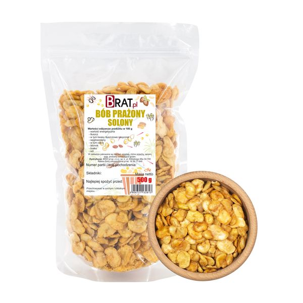 Bób prażony solony 500g zdjęcie 1