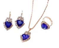 KOMPLET BIŻUTERII serce, cyrkonie * PREZENT