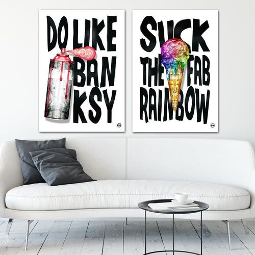 Obraz na płótnie - Canvas, Tęczowe lody 40x60 na Arena.pl