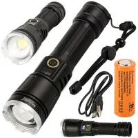 Latarka taktyczna wojskowa Bailong LED XHP160 Zoom
