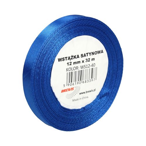 WSTĄŻKA SATYNOWA 12MM X 32M WS12-40 BREWIS GRANATOWY na Arena.pl