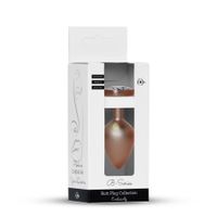 plug-jewellery pearl gold heart plug- clear m