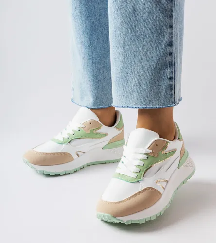 Biało-zielone sneakersy Batilda 36 na Arena.pl