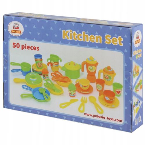 WADER Duży zestaw naczyń w pudełku 50 el garnki na Arena.pl