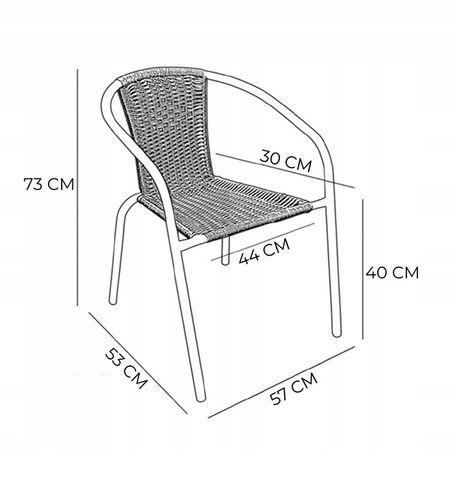 ZESTAW MEBLI OGRODOWYCH NA TARAS STÓŁ 120x70 +6x KRZESŁA LORETTO CZARNY MIX na Arena.pl