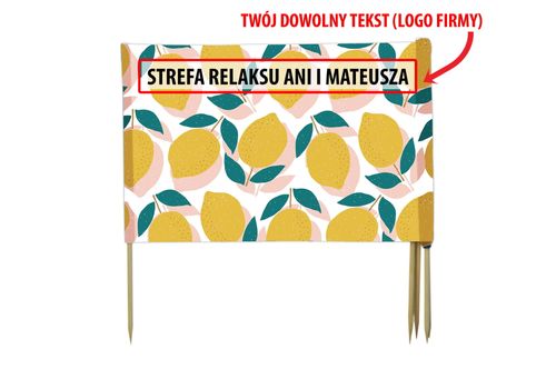 PARAWAN PLAŻOWY Cytrynki z indywidualnym  napisem 3 PANELE 13.3 na Arena.pl
