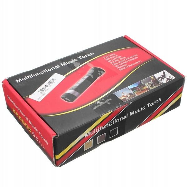 AKUMULATOROWY GŁOŚNIK ROWEROWY Z LATARKĄ POWERBANKIEM MP3 USB UCHWYT ROWER zdjęcie 10