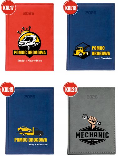 KALENDARZ A4 2026 DZIENNY terminarz z nadrukiem UV PLANER PREZENT + IMIĘ na Arena.pl