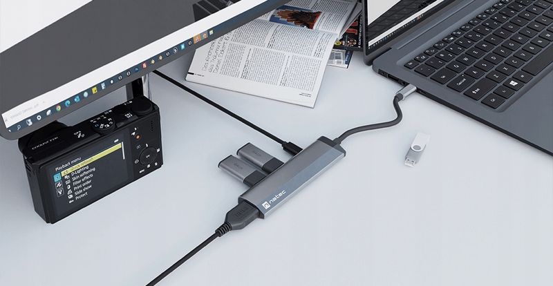 Hub USB Natec Fowler Slim USB-C - 2xUSB / HDMI zdjęcie 3