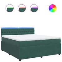 Łóżko kontynentalne z materacem, ciemnozielone, 180x200 cm